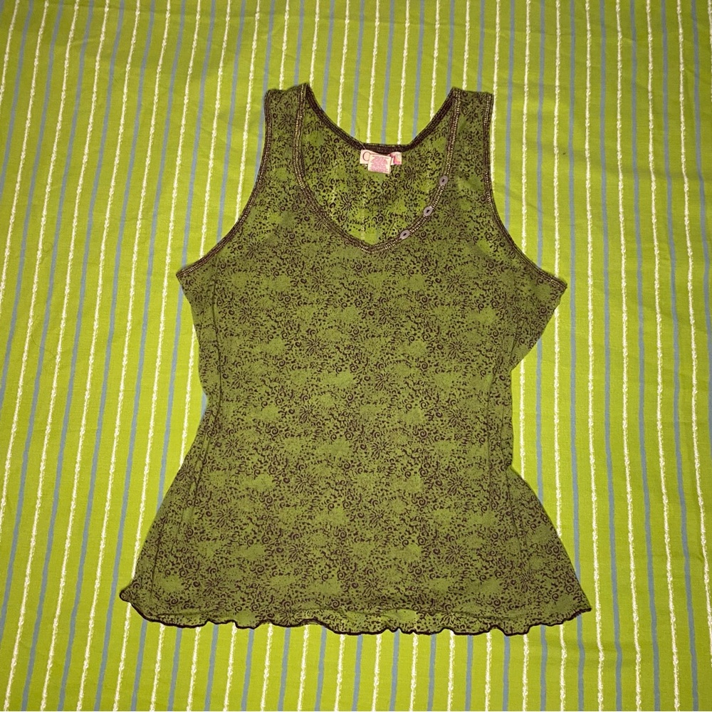Two Toned Swirl Patterned Tank